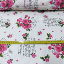 Cotton fabric 100% cotton, 125 g/m², width 160 cm, red flowers