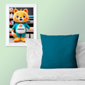 Solid-colored cotton fabric, 125 g/m², width 160 cm, dark turquoise