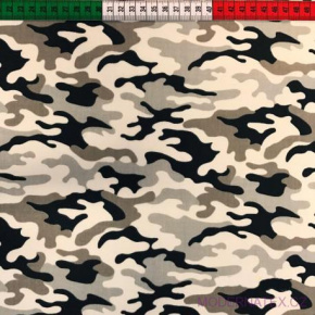 Cotton fabric 100% cotton, 125 g/m², width 160 cm, camo beige