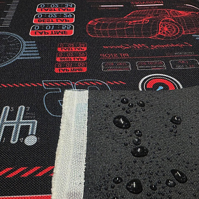 Nepromokavá látka Kodura PVC zátěr 600D, 360 g/m², šíře 150 cm, auta