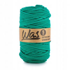 Bavlněná šňůra 5mm, 100m, tyrkysová 210