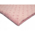 Látka minky srdička, 320 g/m², šíře 160 cm, metráž, světle růžová