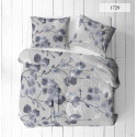 Cotton fabric 100% cotton, 125 g/m², width 160 cm, flowers on grey
