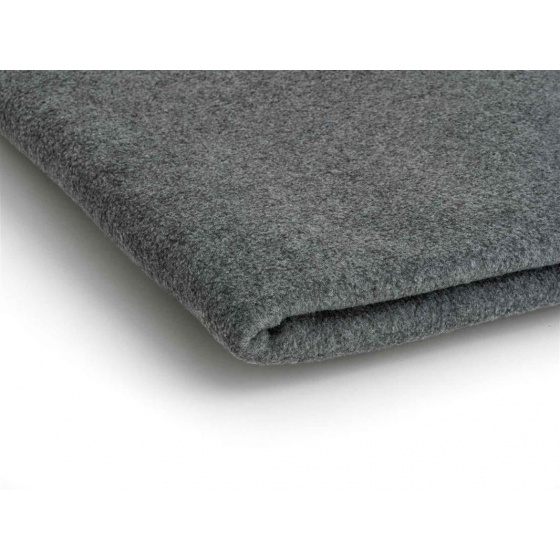 Polar fleece látka 200 g/m², šířka 150 cm, šedý melanž, metráž