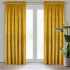 Decorative velvet curtain with pleating tape MUSTARD 140x270 cm