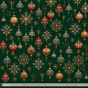Christmas cotton fabric, by the meter, width 160 cm, Christmas Toys on Green