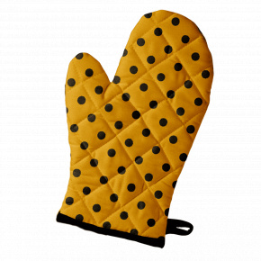 Kitchen Mitt, Yellow Polka Dot