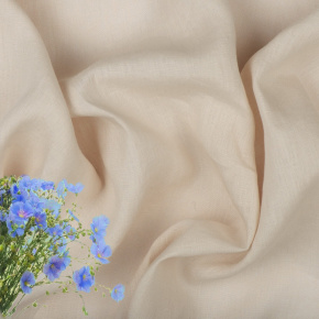 Natural linen fabric Julia, Vanilla, 154 gr/m2