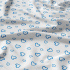 Decorative cotton fabric, by the meter, Blue Hearts on White