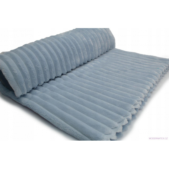 Dekoráční látka MÍNKY PROUZKY barva SV. MODRÁ