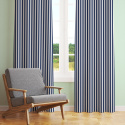 Decorative children's cotton fabrics, by the meter. Dark blue stripes