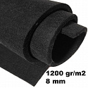 Technický filc 8 mm barva Černá, šířka 160 cm