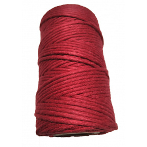 Red braided cotton cord 40 m