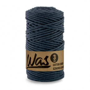 Bavlněná šňůra 3mm, 100m, tmavě modrá