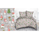 Christmas cotton fabric, by the meter, width 160 cm, Rudolph on Green