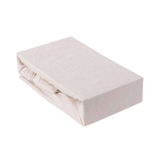 Fitted sheet 90x200 cm Jersey, color Ecru