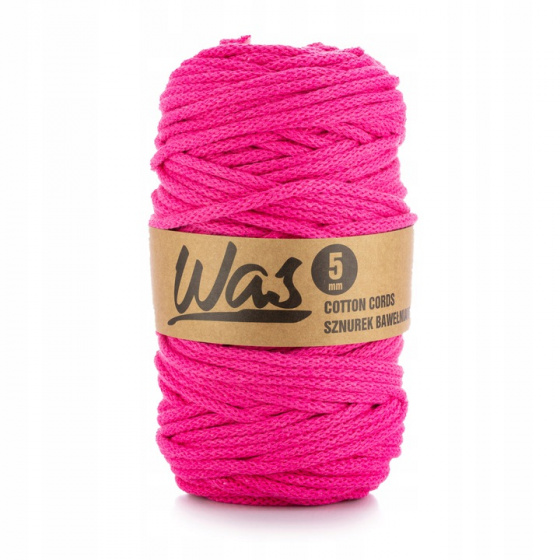 Cotton cord 5mm, 100m, fuchsia 110