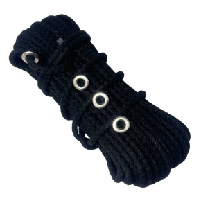 Bavlněno-Polyesterové lano 9 mm x 25 m, barva černá