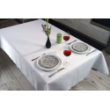 Water-repellent tablecloth Lin, color white, stain-resistant