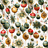 Christmas cotton fabric, by the meter, width 160 cm, Christmas Toys on White