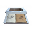 Set of terry towels 2 pcs 70x140 cm, color Beige and Ecru