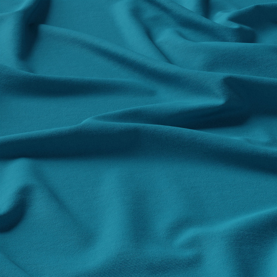 Solid-colored cotton fabric, 125 g/m², width 160 cm, dark turquoise