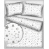 Children's cotton fabric 100% cotton, 125 g/m², width 160 cm, grey stars on white