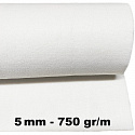 Technický filc 5 mm barva Bílá, šířka 150 cm