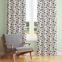 Cotton fabric 100% cotton, 125 g/m², width 160 cm, black skulls on white