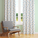 Decorative cotton fabric, by the meter, Blue Hearts on White