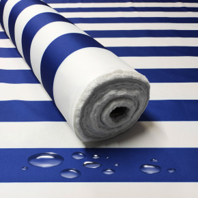 Voděodolná látka Premium, 190 g/m², šíře 160 cm, proužky modré Voděodolná látka Premium, 190 g/m², šíře 160 cm, proužky modré