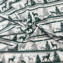 Christmas cotton fabric, by the meter, width 160 cm, Christmas pattern color Green 03