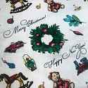Tissus en coton de Noël au mètre, 160 cm motif Noël blanche