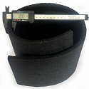 Technický filc 10 mm, 1300 g/m², barva Černá, šířka 100 cm