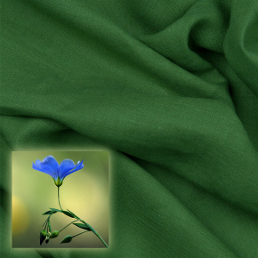 Přírodní lněná látka Oskar, Zelená, 265 gr/m2