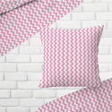 Decorative children's cotton fabrics, by the meter. Zigzag Pink