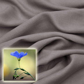 Natural linen fabric Oskar, Gray, 265 gr/m2