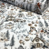 Christmas cotton fabric, by the meter, width 160 cm, Christmas pattern on White