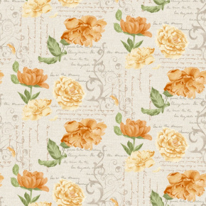 Velurové potahové látky s potiskem, Květiny a poezie