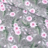 Cotton fabric 100% cotton, 125 g/m², width 160 cm, garden on grey