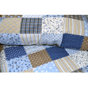 Crepe bedding with zipper, color Blue, 140x200 cm