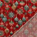 Christmas cotton fabric, by the meter, width 160 cm, Christmas Toys on Red