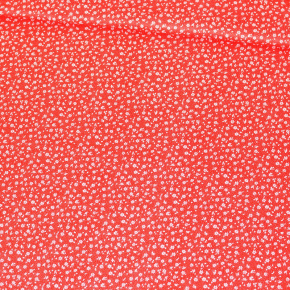 Bavlněná látka 100% bavlny, 125 g/m², šíře 160 cm, mini kytičky na červeném Bavlněná látka 100% bavlny, 125 g/m², šíře 160 cm, mini kytičky na červeném
