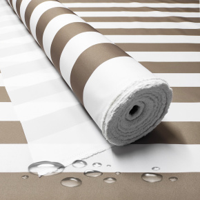 Waterproof fabric Premium, 190 g/m², width 160 cm, cappuccino stripes
