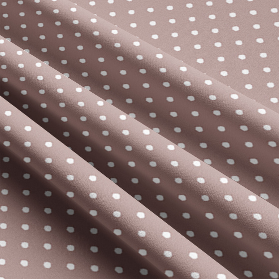 Children's cotton fabrics, by the meter. Dot 7 mm, white on Cappuccino