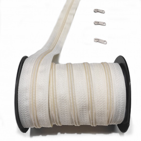 Zip spirálový ecru 5 mm metráž