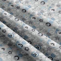 Cotton fabric by the meter. Snails Gray on Gray