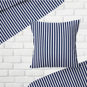 Decorative children's cotton fabrics, by the meter. Dark blue stripes