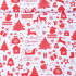 Cotton white fabric, width 160 cm, owl pattern 381