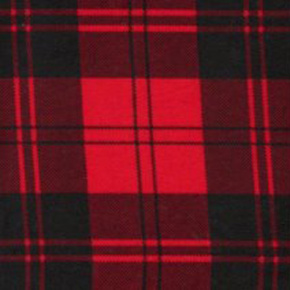 Cotton flannel fabric Checkered Red-Black 8x8 cm